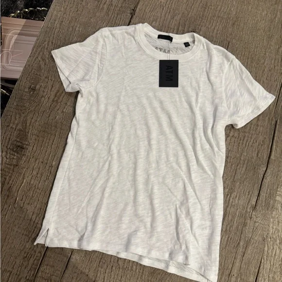 ATM Schoolboy Short Sleeve Tee Shirt in White. - Picture 4 of 8